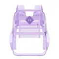 Transparent PVC backpack purple school bag casual daypack clear travel bag variant - Classic Edition Purple