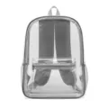 Transparent PVC Backpack Clear School Bag Waterproof Casual Daypack For Daily Use - Minimalist Edition Grey