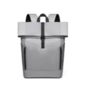 Minimalistischer grauer Rolltop-Rucksack für Herren, Business Freizeit Alltagsrucksack. - Grau