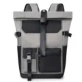 Stilvoller grauer Rolltop Rucksack für Herren, vielseitiger Reise Laptop Alltagsrucksack. - Dunkelgrau