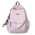 Rosa minimalistischer japanischer Freizeit-Rucksack für Damen und Studenten mit großer Kapazität. - Lila