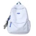 Hellblauer minimalistischer Studentenrucksack, große Kapazität lässige Schultasche für Alltag. - Blau
