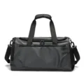 Sac de voyage etanche pour homme, grand sac de sport noir impermeable pour le fitness. - Noir