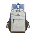 Bunter Nylon Mini Rucksack für Freizeit Reisen, leichter Outdoor Tagesrucksack für alle. - Blau