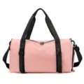 Pink Sports Duffel Gym Bag with Dry Wet Separation and Straps for Travel Fitness - Upgraded Extra Large Trolley Set Pink