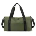 Green gym duffel bag with dry wet separation waterproof sports travel luggage backpack - Upgraded Extra Large Trolley Set Green
