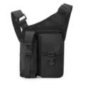 Schwarze taktische Umhängetasche für Outdoor Reisen und nützliche Brusttasche. - Schwarz