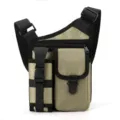 Khakifarbene taktische Umhängetasche, multifunktionaler Outdoor-Reise-Crossbody-Rucksack. - Khaki