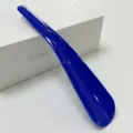 Blue plastic shoehorn portable long handle shoe helper for home daily use shoe accessory variant - Blue