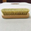 Spazzola per scarpe in crine di cavallo in legno massello, strumento di pulizia e lucidatura per pelle. - Colore originale