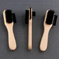 Holzgriff schwarze Borsten kleine Schuhreinigungsbürste für Lederwaren mehrwinklige Ansicht - Multifunktions-Schuhputzbürste A-100 für Lanolin-Lederpflege