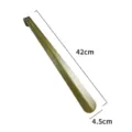 Langer Schuhlöffel aus Metall mit 42cm Länge, robuster Schuhanzieher für einfaches Anziehen. - Haken / 42 cm / Burst Gold