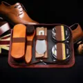 Lederpflege 7-Teiliges Set Braune Lederschuhe Poliercreme Reinigungsbürste Set - 6-teiliges Set / Schwarz