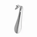 Stainless steel metal shoehorn, durable long handled shoe lifter for easy daily wear and use. - 14.5cm Stainless Steel Curved Shoehorn