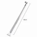Long stainless steel shoehorn metal shoe helper with hanging hook for easy daily use. - 58cm Stainless Steel Curved Shoehorn