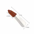 Stainless steel shoe horn with leather handle cover 17cm portable metal shoehorn tool - Mirror Polished 16cm Straight Style with Leather Case