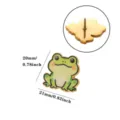 Cute green frog enamel lapel pin, gold plated metal cartoon brooch for clothing and bags. - Cartoon Frog Style (XZ408)