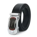 Men leather belt with sports car automatic buckle, stylish business casual trousers strap for men. - Style 4