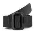 Men's black tactical nylon belt with durable smooth plastic buckle for outdoor sports. - 125cm / Black