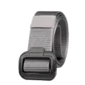 Men tactical nylon belt casual outdoor military waist belt with black smooth buckle gray - 125cm / Gray