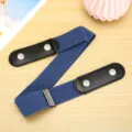 Women elastic lazy belt invisible stretch waist belt for jeans versatile detail view - Dark Blue