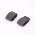 Boucles de ceinture elastiques grises sangle en toile sergée accessoires pour pantalon - Gris