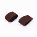 Boucle de ceinture elastique marron accessoire de remplacement, mini anneau textile. - Café