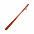 Massivholz langer Schuhlöffel mit Aufhängeseil, 70cm extra langer Schuhanzieher Hilfe. - 70cm / Braunrot