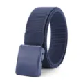 Dark blue nylon tactical belt detail, durable fabric strap and matching plastic buckle. - 125cm / Navy Blue