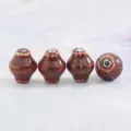 Red cracked glaze ceramic conch beads straight hole DIY jewelry accessories variant. - Red High-Temperature Flower Glaze Beads