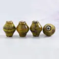 Retro Jingdezhen Ceramic Conch Shaped Diy Beads Jewelry Accessories Variant 17.8mm - High-Temp Glaze Yellow Bead