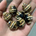 Handcrafted retro ceramic beads DIY loose beads conch shaped jewelry making accessories - Reactive Glaze Coffee (Random Reactive Glaze Color)