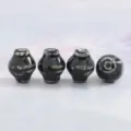 Black white ceramic conch beads DIY handmade jewelry necklace accessories loose spacer charms. - Sharply Black
