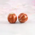Perline in ceramica retro motivo anguria accessori per gioielli fai da te braccialetto - Arancione smalto fiore di anguria 16 mm