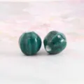Perline di ceramica anguria retrò perline sfuse 16.5mm fai da te gioielli braccialetto accessorio - Verde anguria maculato 16 mm