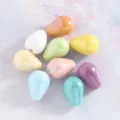 Macaron ceramic teardrop loose beads DIY bracelet jewelry accessories colorful straight hole - Glossy Small Water Drops Mixed Colors
