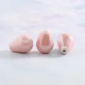 Macaron ceramic teardrop loose beads DIY jewelry making accessories pink color craft - Glossy Small Water Drops Very Light Pink