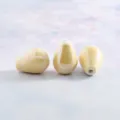 Macaron Ceramic Teardrop Loose Beads Yellow Straight Hole DIY Jewelry Accessories - Glossy Small Water Drops Beige