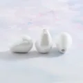 White ceramic teardrop loose beads for DIY handmade bracelets jewelry accessories parts - Glossy Small Water Drops White