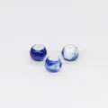 Μπλε και λευκές κεραμικές χάντρες 8mm DIY κοσμήματα βραχιόλι σκουλαρίκια αξεσουάρ - Μπλε Σμάλτο Ανθικό