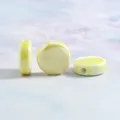 Yellow ceramic flat round beads for DIY handmade bracelets jewelry accessories 16.5mm - Glossy Flat Drum in Light Yellow