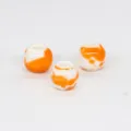 10mm ceramic splash glaze beads for DIY jewelry making, handmade bracelet necklace accessory. - 10mm Splashed Glaze, 2.8mm Hole / White Sprinkled Orange Pattern