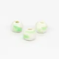 Ceramic splash glaze loose beads DIY jewelry making 10mm white and green round craft charm - 10mm Splashed Glaze, 2.8mm Hole / White Splashed with Fruit Green