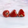 Red Glazed Ceramic Zongzi Shaped Loose Beads DIY Bracelet Jewelry Accessories 15.5mm - Small Zongzi Shape Flow Glaze Red