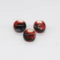 10mm Jingdezhen ceramic sprinkled glaze loose beads for DIY bracelet and necklace crafting - 10mm Splashed Glaze, 2.8mm Hole / Red Splashed with Black
