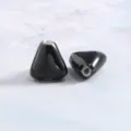 Retro ceramic triangular beads for DIY bracelets and necklaces, size approx 16x15.5x8.5mm. - Triangle 16*8.5mm / High-Temp Black
