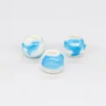 10mm blue and white glazed ceramic beads loose DIY jewelry making bracelet crafting - 10mm Splashed Glaze, 2.8mm Hole / White Splashed with Sky Blue