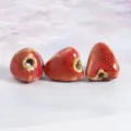 Retro ceramic beads irregular shaped DIY loose beads for handmade bracelet jewelry making accessories - Small Zongzi Shape Flow Glaze Pink