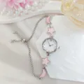 Orologio donna bracciale regolabile design stella luna rosa stile elegante chic - Stile a Coulisse (2026310) / Argento Rosa