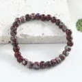 Bracelet de perles en céramique de Jingdezhen, beau bijou en porcelaine pour les femmes. - CS rouge concubine (couleur de glaçure au four aléatoire)